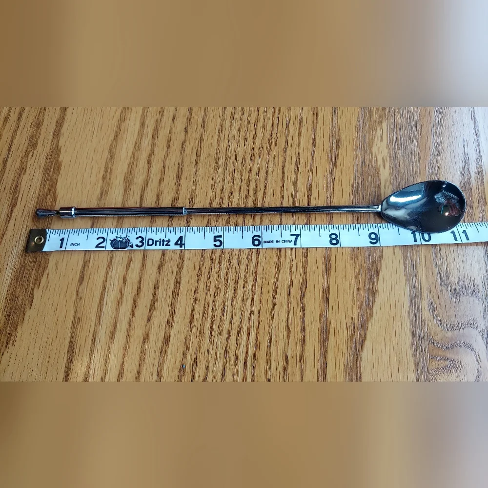 * Mr Bartender Cocktail Spoon in the Original Box Swivel Spoon Rare Find Vintage